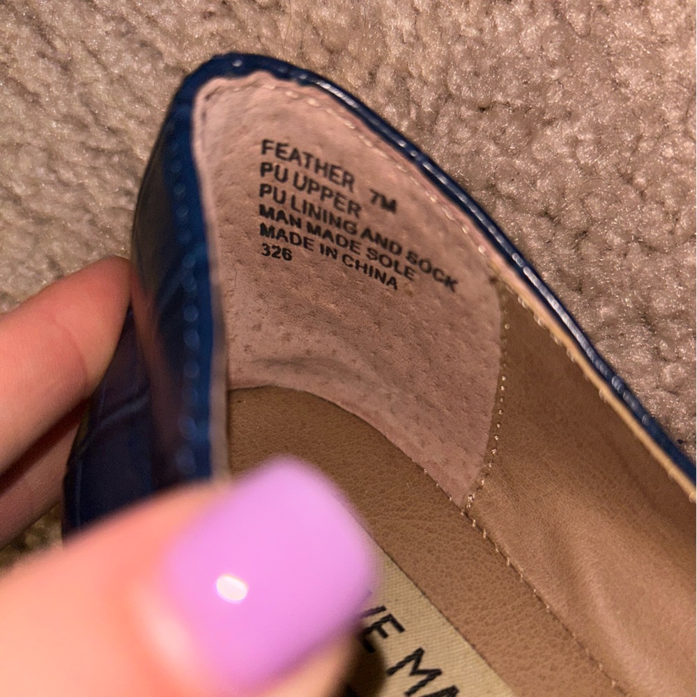 Steve Madden Navy Croc-Patterned Flats - image 5